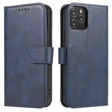 Elegantný kryt puzdra Magnet Case s chlopňou a stojančekom pre Samsung Galaxy A73 modrý