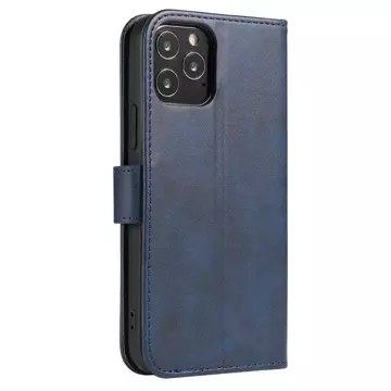 Elegantný kryt puzdra Magnet Case s chlopňou a stojančekom pre Samsung Galaxy A73 modrý