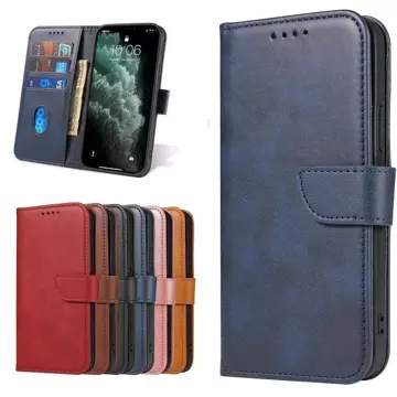 Elegantný kryt puzdra Magnet Case s chlopňou a stojančekom pre Samsung Galaxy A73 modrý