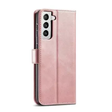 Elegantný kryt puzdra Magnet Case s chlopňou a stojančekom pre Samsung Galaxy S22 ružový