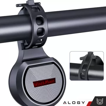 Elektrický zvonček 2v1 cykloalarm Alogy Waterproof Electric Bell na vodotesný bicykel čierny