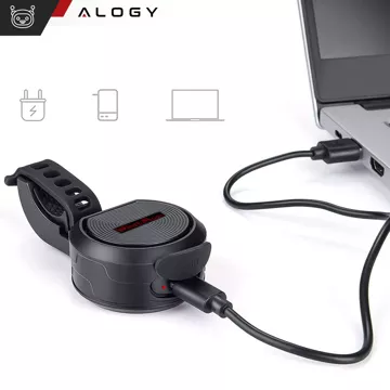 Elektrický zvonček 2v1 cykloalarm Alogy Waterproof Electric Bell na vodotesný bicykel čierny