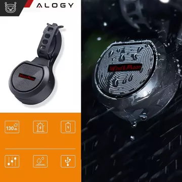 Elektrický zvonček 2v1 cykloalarm Alogy Waterproof Electric Bell na vodotesný bicykel čierny