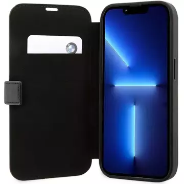 Etui BMW BMBKP14X22RDPK do Apple iPhone 14 Pro Max 6,7" knižnica s textúrou kože