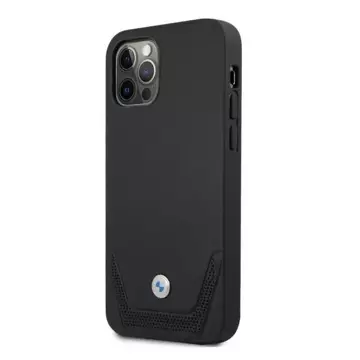 Etui BMW BMHCP12MRSWPK do Apple iPhone 12/ 12 Pro 6,1" pevné puzdro kožené perforované