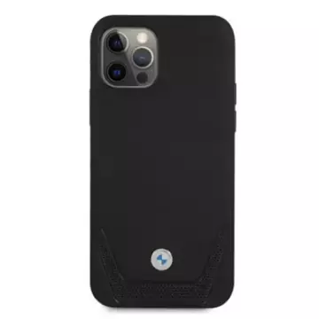 Etui BMW BMHCP12MRSWPK do Apple iPhone 12/ 12 Pro 6,1" pevné puzdro kožené perforované