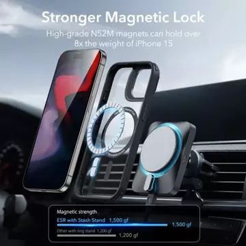 Etui ESR Classic Kickstand Halolock Magsafe do Apple iPhone 15 Pro Max Clear/Black