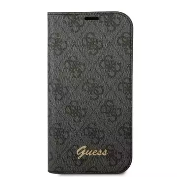 Etui Guess GUBKP14MHG4SHK do Apple iPhone 14 Plus 6,7" čierna/čierna kniha 4G Vintage Gold Logo