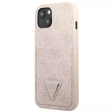 Etui Guess GUHCP13SP4TPP do iPhone 13 mini 5,4" pevné puzdro 4G slot na karty s trojuholníkom