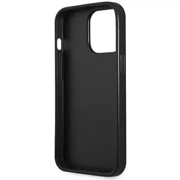 Etui Guess GUHCP14LPSATLG do Apple iPhone 14 Pro 6,1" srebrný/strieborný pevný obal SaffianoTriangle Logo