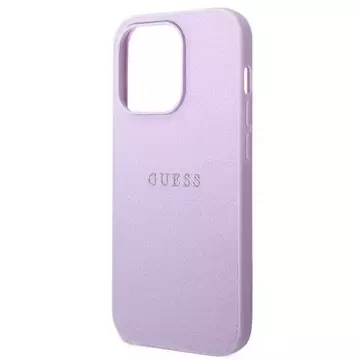 Etui Guess GUHCP14XPSASBPU pre Apple iPhone 14 Pro Max 6,7" fioletovy/fialovy Saffiano Strap