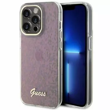 Etui Guess GUHCP15LHDECMP pre iPhone 15 Pro 6,1" ružové/ružové pevné puzdro IML Faceted Mirror Disco Iridescent