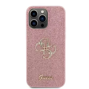 Etui Guess GUHCP15XHG4SGP pre iPhone 15 Pro Max 6,7" ružové/ružové pevné puzdro Glitter Script Big 4G