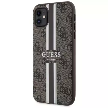 Etui Guess GUHMN61P4RPSW na iPhone 11 / Xr pevné puzdro 4G Printed Stripes MagSafe