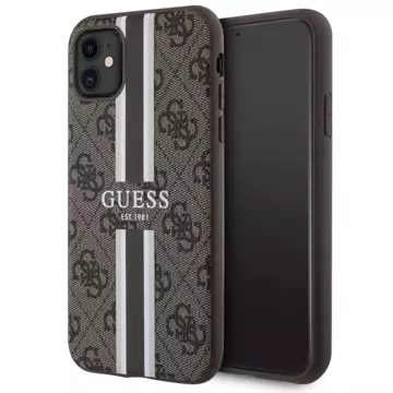 Etui Guess GUHMN61P4RPSW na iPhone 11 / Xr pevné puzdro 4G Printed Stripes MagSafe