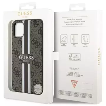 Etui Guess GUHMN61P4RPSW na iPhone 11 / Xr pevné puzdro 4G Printed Stripes MagSafe