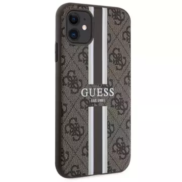 Etui Guess GUHMN61P4RPSW na iPhone 11 / Xr pevné puzdro 4G Printed Stripes MagSafe