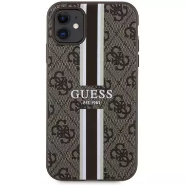 Etui Guess GUHMN61P4RPSW na iPhone 11 / Xr pevné puzdro 4G Printed Stripes MagSafe