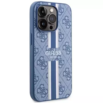 Etui Guess GUHMP14XP4RPSB na iPhone 14 Pro Max 6,7" pevné puzdro 4G Printed Stripes MagSafe