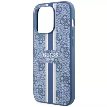 Etui Guess GUHMP14XP4RPSB na iPhone 14 Pro Max 6,7" pevné puzdro 4G Printed Stripes MagSafe