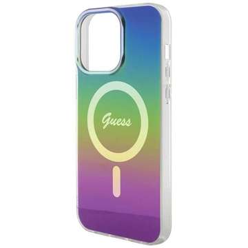 Etui Guess GUHMP15LHITSK na iPhone 15 Pro 6,1" wielokolorowy/dúhové pevné puzdro IML Iridescent MagSafe