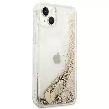 Etui Guess GUOHCP14MGLHFLGO do Apple iPhone 14 Plus 6,7" zlatý/zlatý pevný obal Glitter Charms
