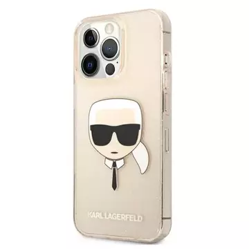 Etui Karl Lagerfeld KLHCP13XKHTUGLGO pre iPhone 13 Pro Max 6,7" pevné puzdro Glitter Karl`s Head