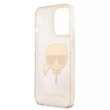 Etui Karl Lagerfeld KLHCP13XKHTUGLGO pre iPhone 13 Pro Max 6,7" pevné puzdro Glitter Karl`s Head