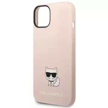Etui Karl Lagerfeld KLHCP14MSLCTPI pre iPhone 14 Plus 6,7" pevné puzdro Silikónové telo Choupette