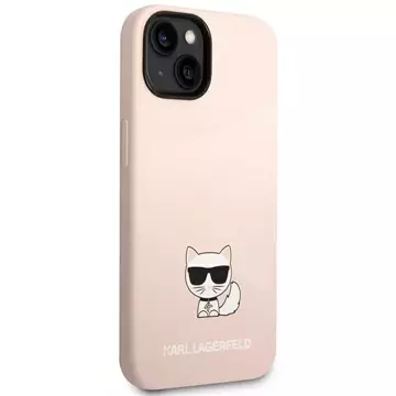 Etui Karl Lagerfeld KLHCP14MSLCTPI pre iPhone 14 Plus 6,7" pevné puzdro Silikónové telo Choupette