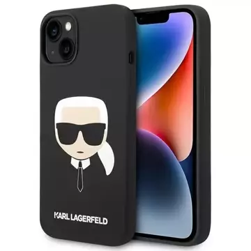 Etui Karl Lagerfeld KLHMP14MSLKHBK na iPhone 14 Plus 6,7" pevné puzdro Silicone Karl`s Head Magsafe