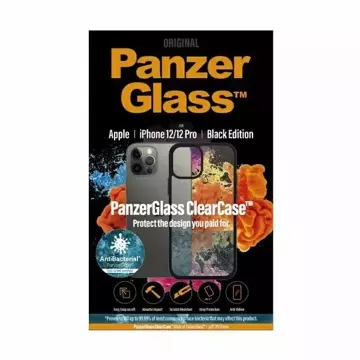 "Etui PanzerGlass ClearCase na iPhone 12/12 Pro 6,1\" Antibakteriálne čierne/čierne"