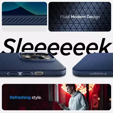 Etui Spigen Liquid Air pre Apple iPhone 14 Pro Max Navy Blue