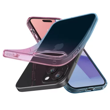 Etui Spigen Liquid Crystal pre iPhone 15 gradácie ružová