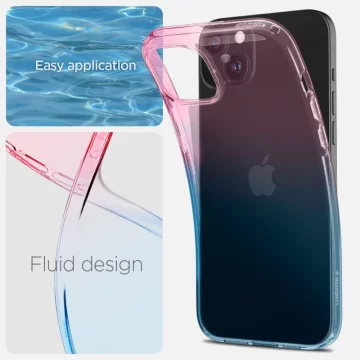 Etui Spigen Liquid Crystal pre iPhone 15 gradácie ružová