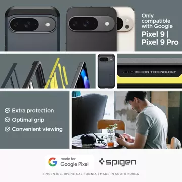 Etui Spigen Tough Armor na Google Pixel 9 Pro XL Metal Slate