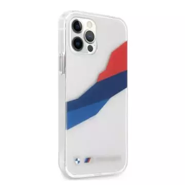 Etui na telefón BMW BMHCP12LSKTGT do Apple iPhone 12 Pro Max 6,7" priehľadné pevné puzdro Motorsport Tricolor