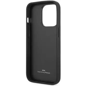 Etui na telefón BMW BMHCP14L22RFGR do Apple iPhone 14 Pro 6,1" vínová/bordová koža s diamantovým vzorom