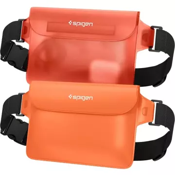 Etui wodoodporne Spigen A620 univerzálna vodotesná taška do pása 2-balenie Sunset Orange