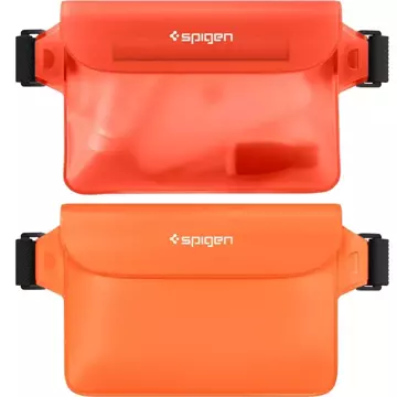 Etui wodoodporne Spigen A620 univerzálna vodotesná taška do pása 2-balenie Sunset Orange