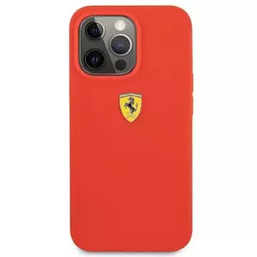 Ferrari FESSIHCP13XRE iPhone 13 Pro Max 6,7" čierne/červené pevné silikónové puzdro