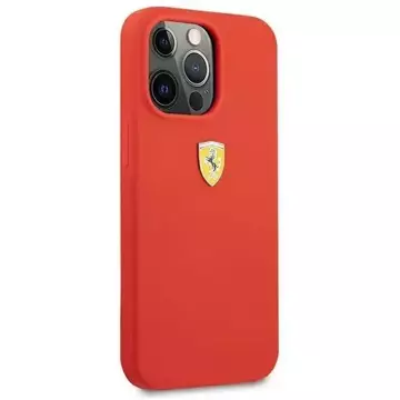 Ferrari FESSIHCP13XRE iPhone 13 Pro Max 6,7" čierne/červené pevné silikónové puzdro