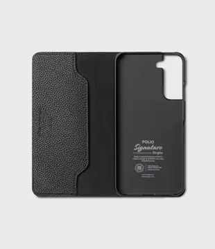 Flipové kožené puzdro Ringke Folio Signature pre Samsung Galaxy S22 (S22 Plus) čierne (FSS118R262)