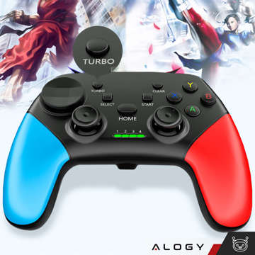 Gamepad Pad Wireless Bluetooth Alogy Herný ovládač Držiak telefónu Android iOS PS3 PS4 PC TV Nintendo Switch Joystick čierny