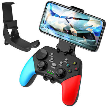 Gamepad Pad Wireless Bluetooth Alogy Herný ovládač Držiak telefónu Android iOS PS3 PS4 PC TV Nintendo Switch Joystick čierny