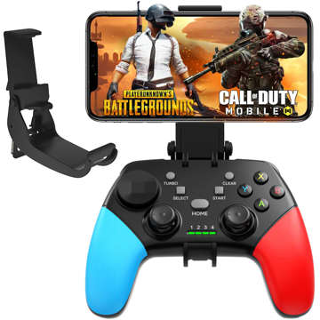 Gamepad Pad Wireless Bluetooth Alogy Herný ovládač Držiak telefónu Android iOS PS3 PS4 PC TV Nintendo Switch Joystick čierny