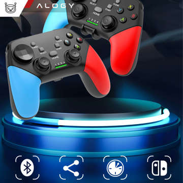 Gamepad Pad Wireless Bluetooth Alogy Herný ovládač Držiak telefónu Android iOS PS3 PS4 PC TV Nintendo Switch Joystick čierny