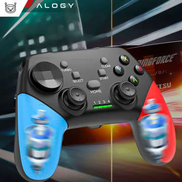 Gamepad Pad Wireless Bluetooth Alogy Herný ovládač Držiak telefónu Android iOS PS3 PS4 PC TV Nintendo Switch Joystick čierny