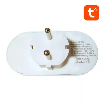 Gosund SP211 3500W duálna inteligentná WiFi zásuvka, Tuya