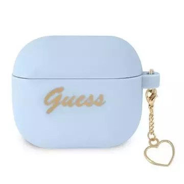 Guess GUA3LSCHSB kryt AirPods 3 niebieski/blue Silicone Charm Collection